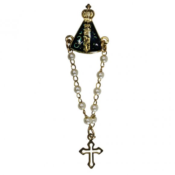 Botton Nossa Senhora Aparecida com Mini Terço