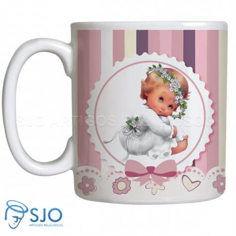 Caneca Anjo com Oração - Menina