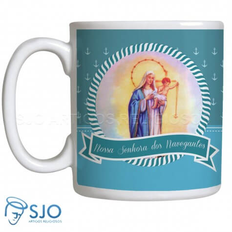 Caneca Nossa Senhora dos Navegantes com Oração