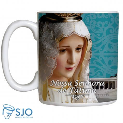 Caneca Nossa Senhora de Fátima com Oração