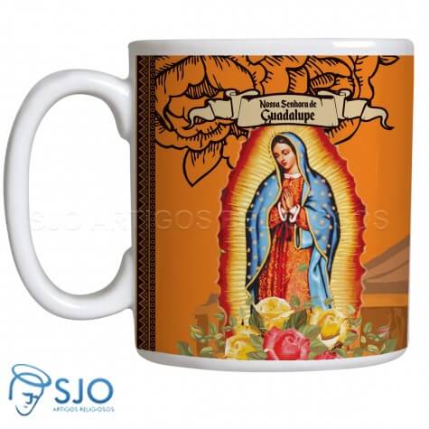 Caneca Nossa Senhora de Guadalupe com Oração