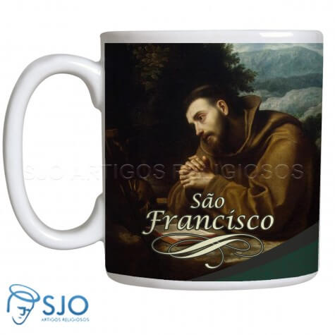 Caneca So Francisco de Assis com Orao