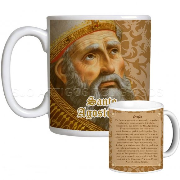 Caneca Santo Agostinho com Oração