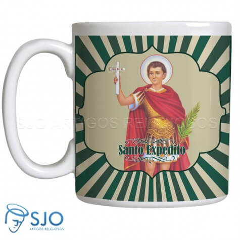 Caneca Santo Expedito com Orao