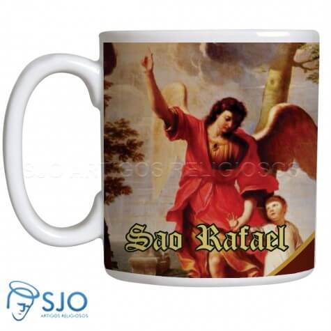 Caneca São Rafael com Oração