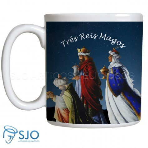 Caneca Três Reis Magos com Oração