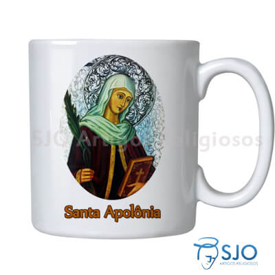 Caneca Santa Apolônia com Oração