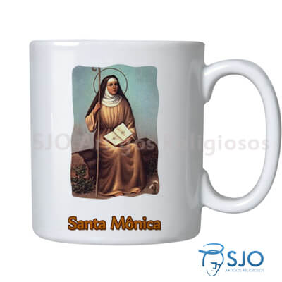 Caneca Santa Mônica com Oração