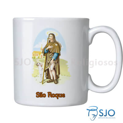 Caneca São Roque com Oração
