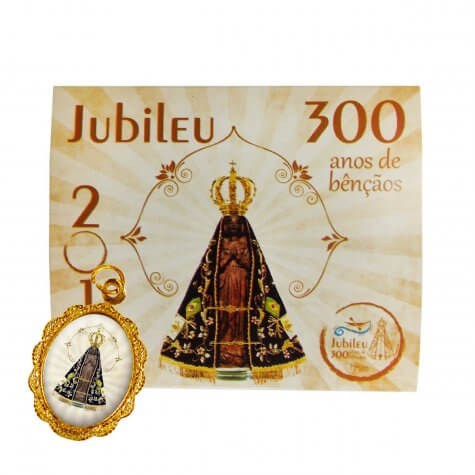 50 Cartões com Medalha - 300 Anos de Nossa Senhora Aparecida