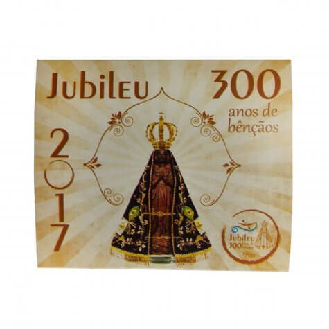 50 Cartões com Mini Terço - 300 Anos de Nossa Senhora Aparecida