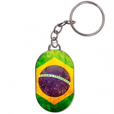 Chaveiro Chapinha - Bandeira Brasil - Modelo 1