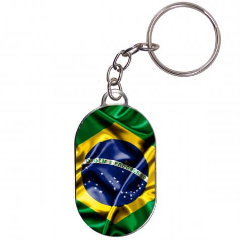 Chaveiro Chapinha - Bandeira Brasil - Modelo 2