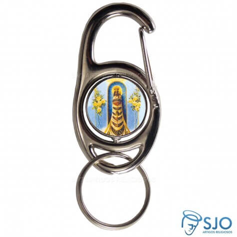 Chaveiro Mosquetão Giratório Nossa Senhora do Loreto