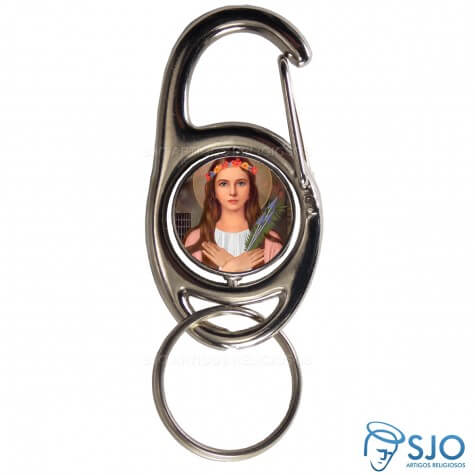 Chaveiro Mosquetão Giratório Santa Filomena