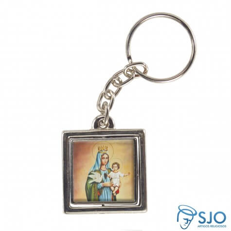 Chaveiro Quadrado Giratório de Nossa Senhora da Boa Esperança