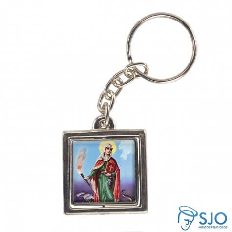 Chaveiro Quadrado Giratório de Santa Marta
