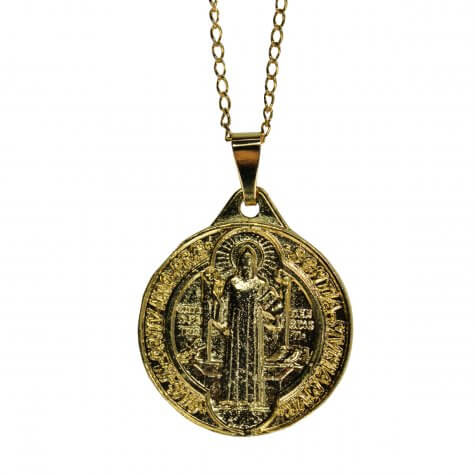 Colar de São Bento Folheado a Ouro