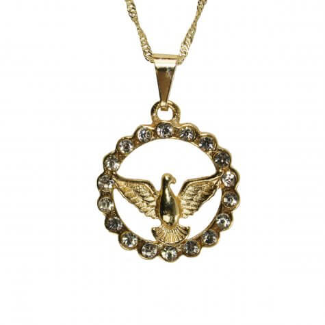 Colar Divino Espírito Santo com Strass