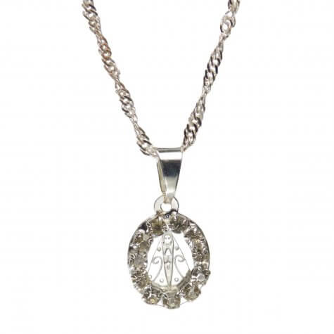 Colar Folheado de Nossa Senhora Aparecida Mini