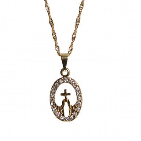 Colar Mãos de Deus com Strass