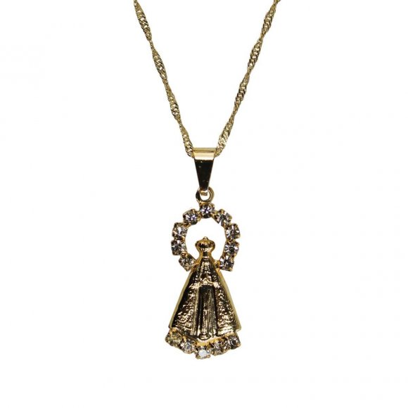 Colar Nossa Senhora Aparecida com Strass