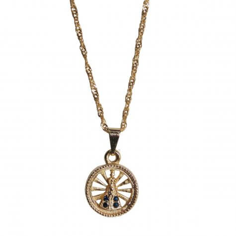 Colar Nossa Senhora Aparecida Redondo com Strass