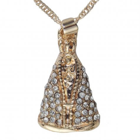 Colar Nossa Senhora Aparecida Strass