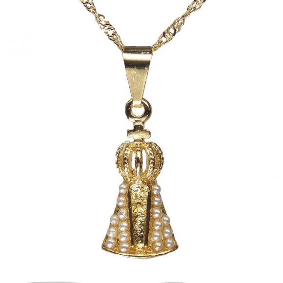 Colar Nossa Senhora Aparecida Pérola