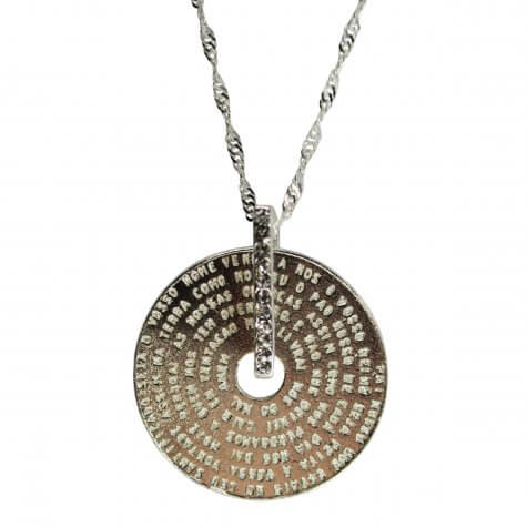 Colar Pai Nosso com Strass