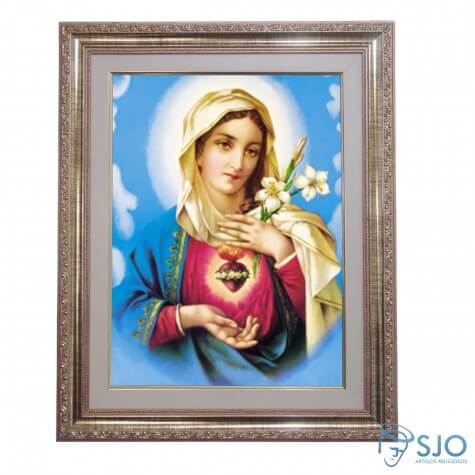 Quadro - Sagrado Coração de Maria - Modelo 2 - 52 cm x 42 cm