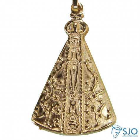 Colar Folheado a Ouro Nossa Senhora Aparecida