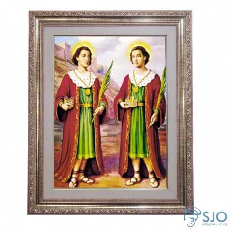 Quadro - São Cosme e Damião - 52 cm x 42 cm