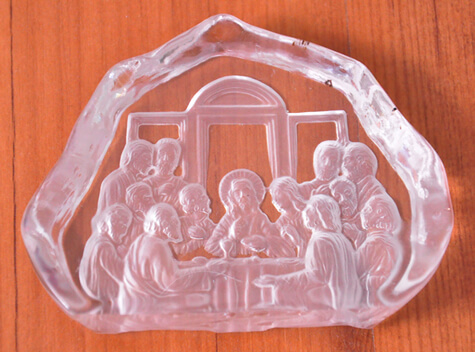 Santa Ceia de Cristal - 7 cm