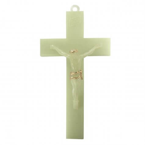 Crucifixo de Parede Luminoso com Cristo - 15 cm