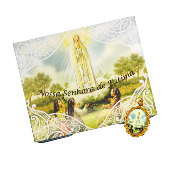 50 Cartes Com Medalhinha De Nossa Senhora De Ftima