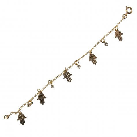 Pulseira Mão de Fátima com Strass