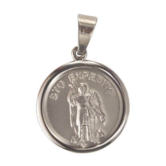 Medalha Redonda de Inox do Santo Expedito
