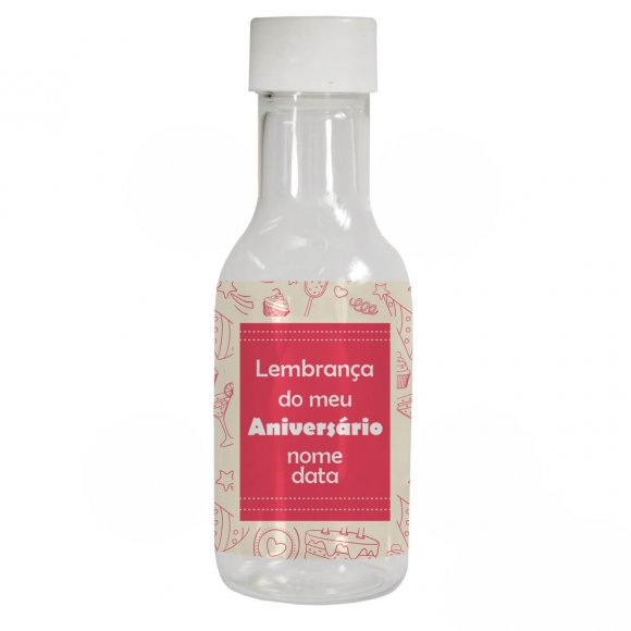 Garrafinha de Plástico Aniversário 50ml - Mod. 2