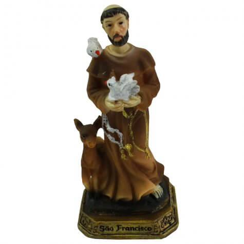 Imagem de Resina São Francisco Assis - 9 cm