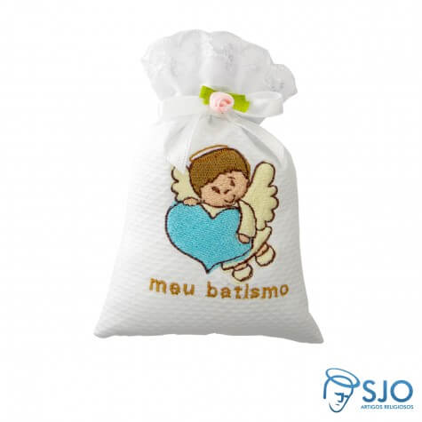 Lembrancinha de Batismo Sachê Menino 02