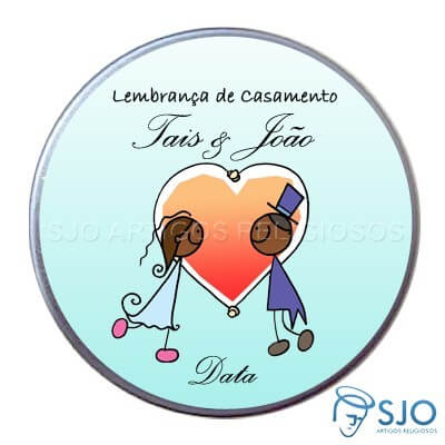 Latinha de casamento - Mod.4 - Com caricaturas