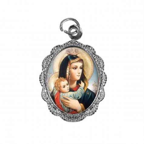 Medalha de alumnio - Nossa Senhora da Abadia - Mod. 1 (vendas por cento)