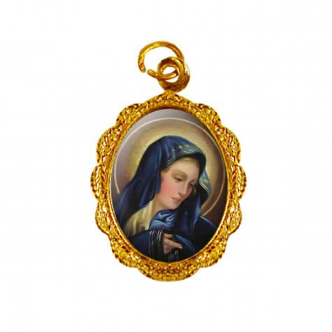 Medalha de alumnio - Nossa Senhora das Dores - Mod. 1 (vendas por cento)