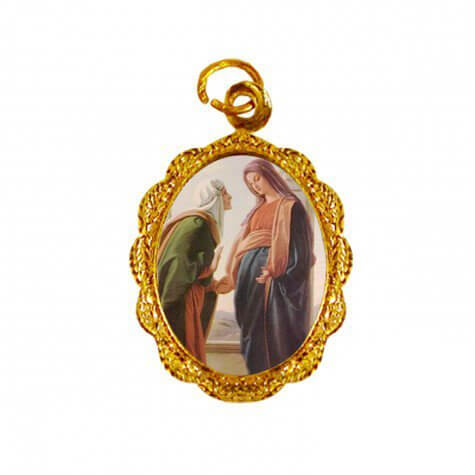 Medalha de Alumnio - Santa Isabel e Maria (vendas por cento)