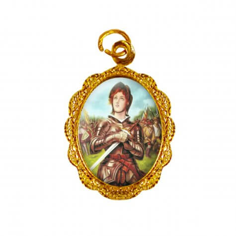 Medalha de alumínio - Santa Joana D' Arc