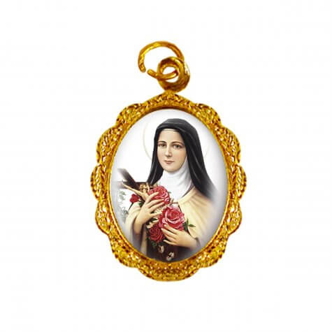 Medalha de alumínio - Santa Terezinha - Mod. 02