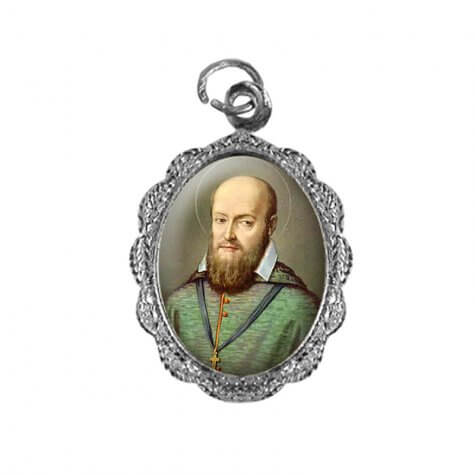 Medalha de Alumnio - So Francisco de Sales - Mod. 01 (vendas por cento)