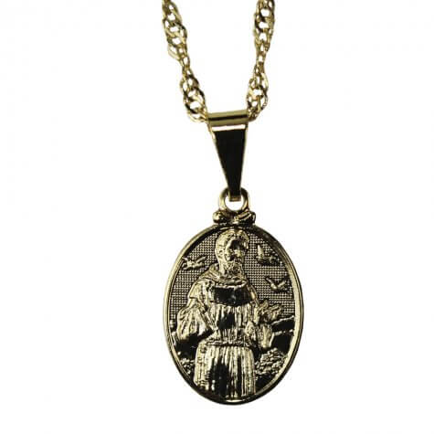 Colar Dourado São Francisco de Assis