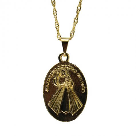 Colar Folheado Jesus Misericordioso
